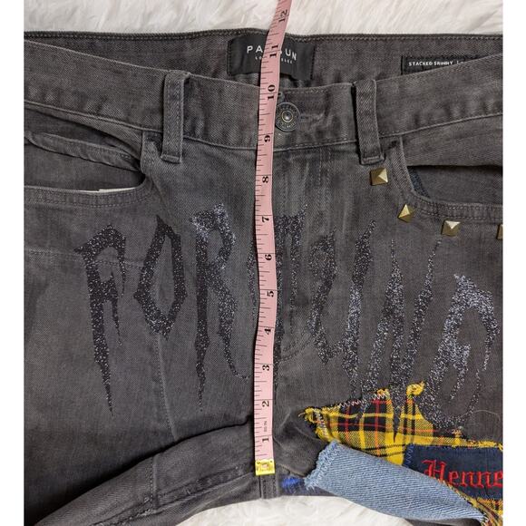 Pacsun Custom Patchwork Jeans 32x30 Y2K Punk Streetwear Denim - Picture 9 of 15